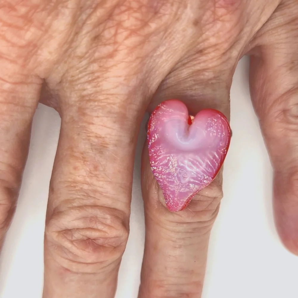 *SALE $8. GLASS Heart Ring